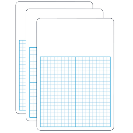 FLIPSIDE Graph Dry Erase Board, 0.5in Grid, 11in x 16in Single, PK3 11162